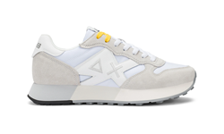 SNEAKER JAKI 2.0 BICOLORIN NYLON E SUEDE BIANCA